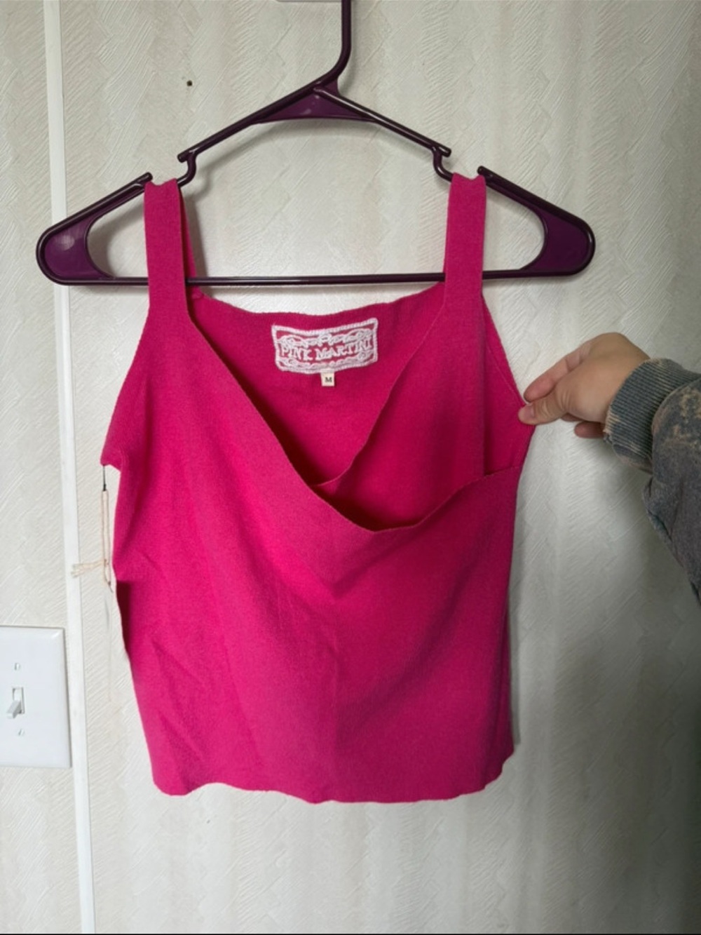 Pink Martini Bright Fuchsia Draped Cami